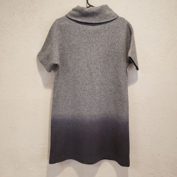 Theory Med Oversize Wool Hombre Gray Black Dress Turtleneck Adelina Nottingham - Picture 4 of 13